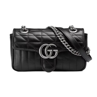 Gucci Gg Marmont Mini Bag Black Matelassé