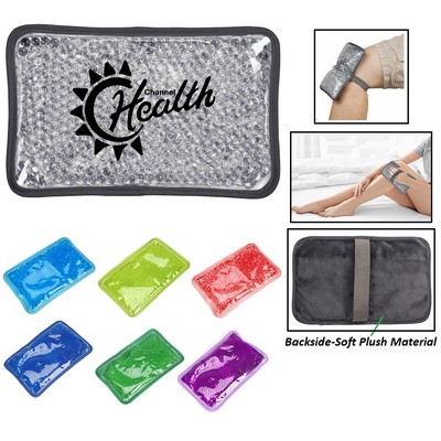 Rectangle Plush Gel Beads Hot Cold Pack