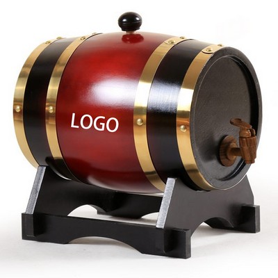 50Oz Wood Whiskey Barrel Dispenser