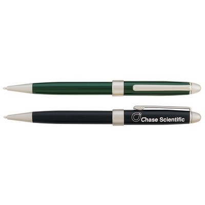 Norman-I Aluminum Ballpoint Pen w/Silver Trim