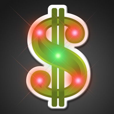 Dollar Sign Body Lights Pin - BLANK