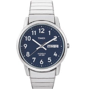 Timex Silver Core Easy Reader Watch W/ Blue Dial