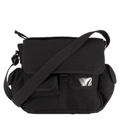 Urban Explorer Black Canvas Shoulder Bag