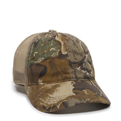 Washed Camo Cap w/Mesh Back