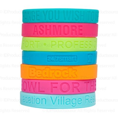 1/2" Debossed Silicone Wristband