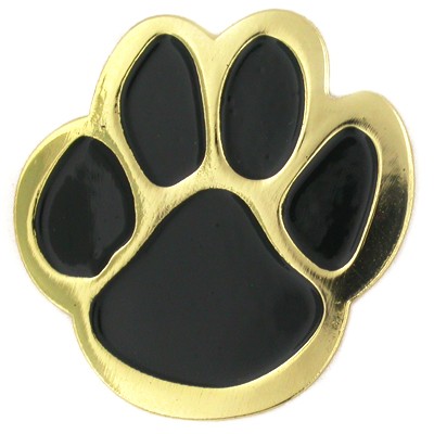 Black & Gold Paw Pin