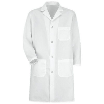 Red Kap™ Men's Lab Coat w/Four Button Closure - White