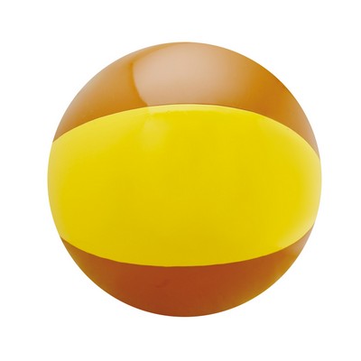 16" Inflatable Yellow and Brown Beach Ball