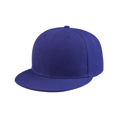 Flat Bill Snap Back Twill Cap