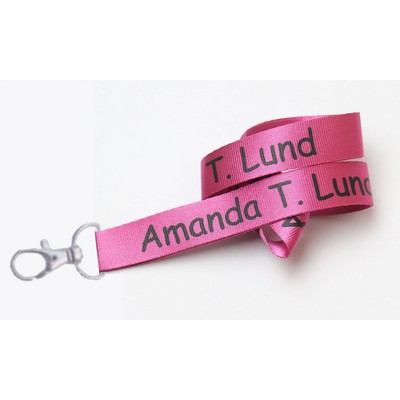 1/2" Pink Nylon Lanyard (12 Mil)