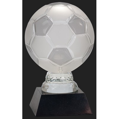 Soccer Ball Glass / Marble Award L - 12'' h