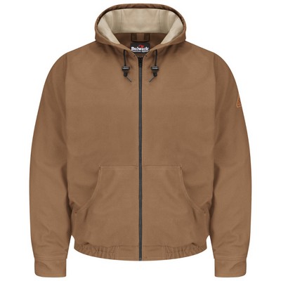 Bulwark Men's Brown Duck Hooded Jacket - EXCEL FR ComforTouch