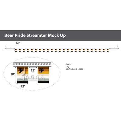 Bear Pride Streamer 60"