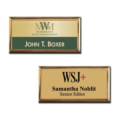 Trojan Executive Framed Name Badge (1.5"x3")