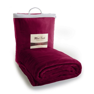 Cloud Mink Touch Throw Blanket - Burgundy Red