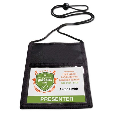 Nylon 3-Pocket Credential Wallets with Zipper