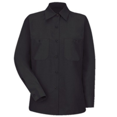 Red Kap™ Women's Long Sleeve Industrial Work Shirt - Black