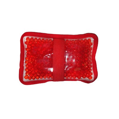 Cloth Rectangular Red Hot/Cold Pack w/Gel Beads