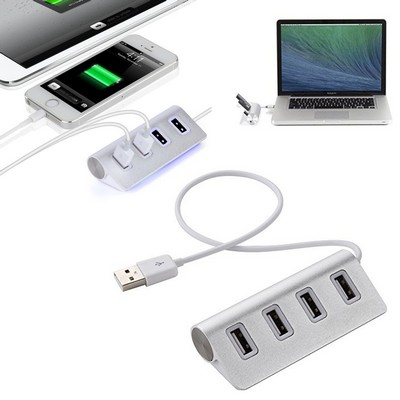 Kidder iBank® 4 Port USB 3.0 Premium Aluminum Hub