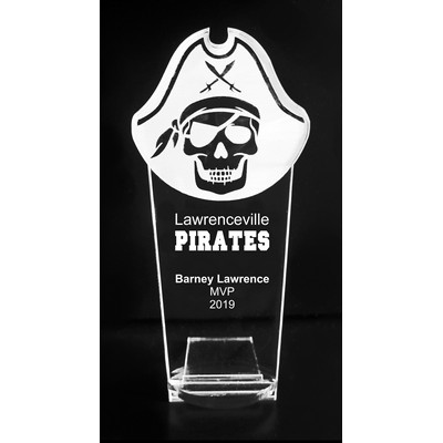 VALUE LINE! Acrylic Engraved Award - 8" Tall - Pirate