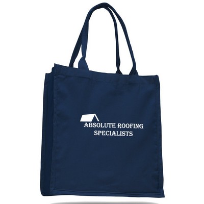 Navy Fancy Shopper Bag--15x16x6--(Printed)