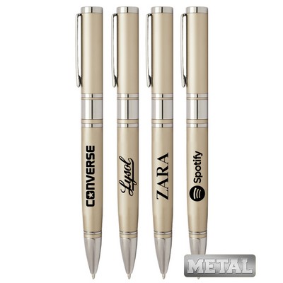 Union Printed - Promotional - Ambassador - Metal Twister Pens with 1-Color Logo