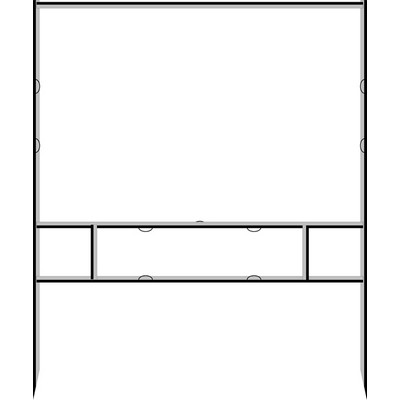 24" x 36" Black Angle Bottom Header Frame