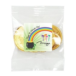 Irish Blessing Bag - Promo Snax - Gold Coins (1 Oz.)