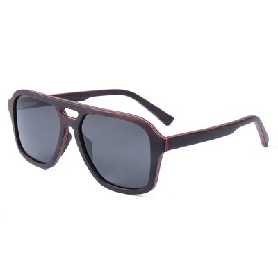 Ebony Wood Sunglasses - Smoke Polarized Lenses - Ebony Wood Frames