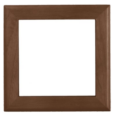 6" Cherrywood Brown Wood Picture Frame w/Tile Insert