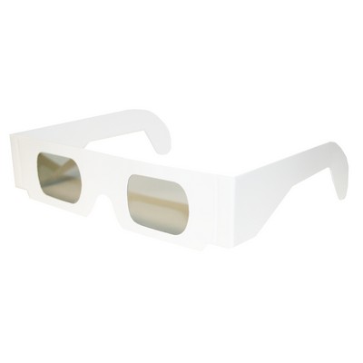 3D Glasses Circular Polarized - PLAIN WHITE STOCK