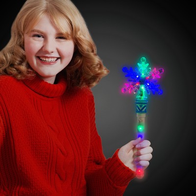 LED Snowflake Wand w/Light-Up Handle