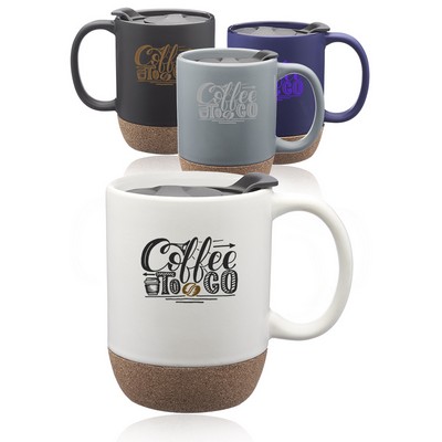 13 Oz. Barista Ceramic Mugs with Cork Bottom