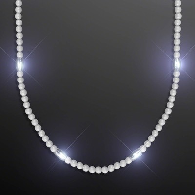 Still-Light White Beads No-Flash Necklace - BLANK