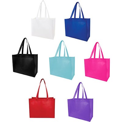 Mid-Size Laminated Open Shopping Tote