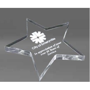 Clear Acrylic Star Paperweight