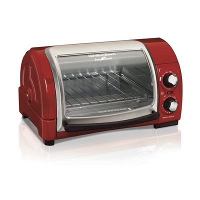 Hamilton Beach® Red Easy Reach Toaster Oven w/Roll-Top Door