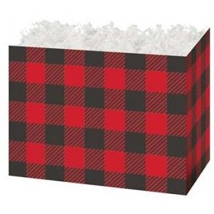 Small Buffalo Plaid Theme Gift Basket Box