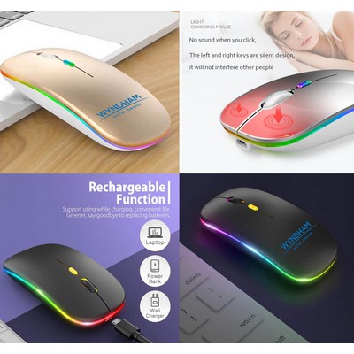 Kidder iBank® Bluetooth Wireless Mouse, LED Slim Dual Mode (Bluetooth 5.1 and 2.4G Wireless)