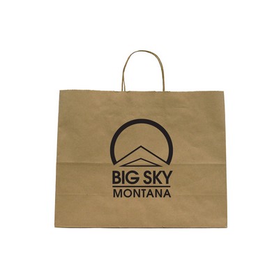 Kraft Paper Shopping Bag (16"x6"x12")