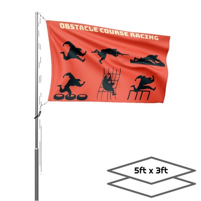 Double-Sided Dye Sublimation 2-Layer 5ft x 3ft Flag