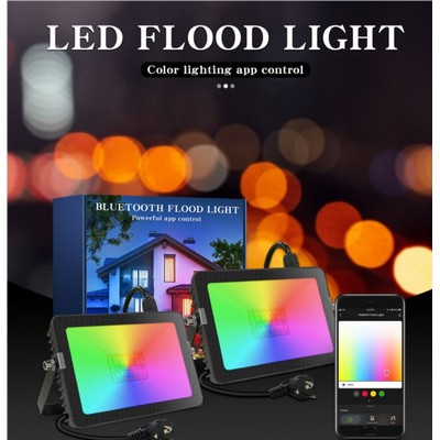 20W Smart RGB LED Flood Light Outdoor Dimmable LED Lighting APP and Bluetooth Control