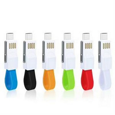 Mini 3 in 1 Short Keychain Magnet Charging Cable