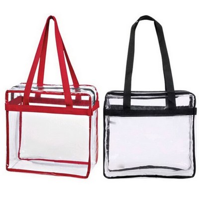 Clear PVC Zipper Tote