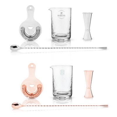 Viski® 4-Piece Mixologist Barware Set