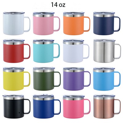 Vacuum Insulated Mug Set 14 oz with Lid