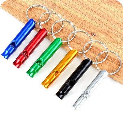 Aluminum Emergency Survival Whistle Keychain