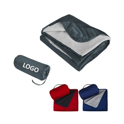 Polar Fleece Portable Camping Blanket-OCEAN