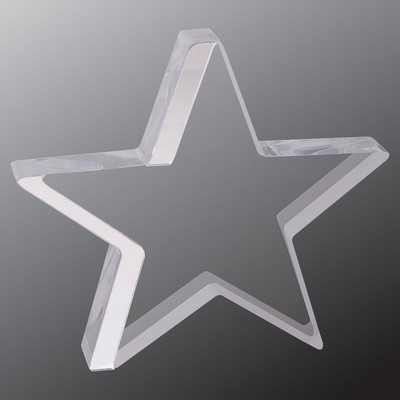 6.75" x 6" Silver Star Acrylic Award