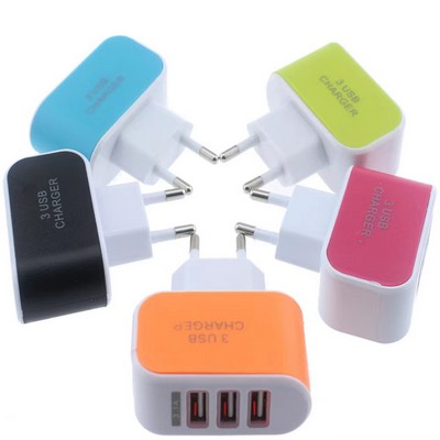 3 port USB Travel Wall Charger